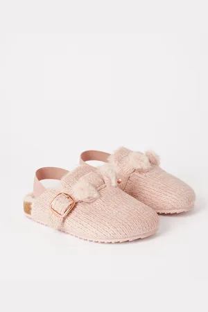 Lipsy London Pink Slip On Footbed Buckle Slippers Clogs AU 4 (EU 37)