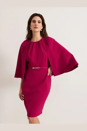 Phase Eight Veronica Cape Belted Midi Dress AU 16