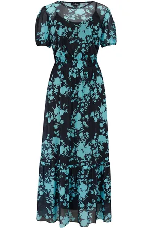 Pour Moi Annie Puff Sleeve Stretch Mesh Midaxi Dress AU 20