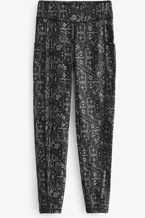 Never Fully Dressed Mono Map Print Sports Leggings AU 16