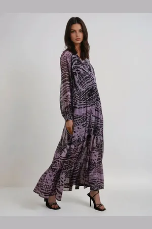 Religion Callisto Maxi Dress With Tiered Skirt And Drawstring Waist AU 10