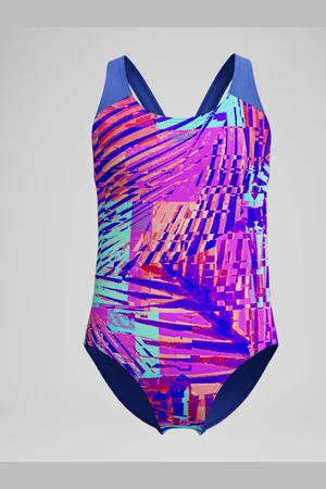 Speedo Blue Digital Allover Splashback Swimsuit 5