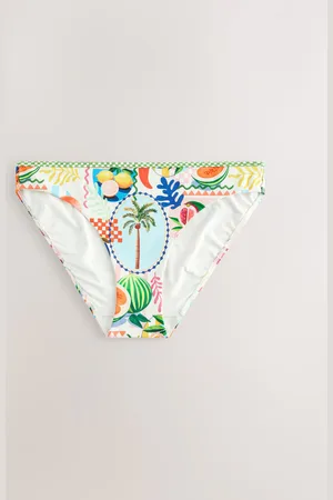 Next Bright Fruit/Tropical Print High Leg Bikini Bottoms AU 14