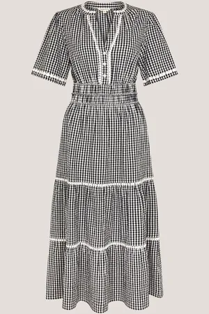 Monsoon 100% Cotton Gina Gingham Maxi Dress XXL