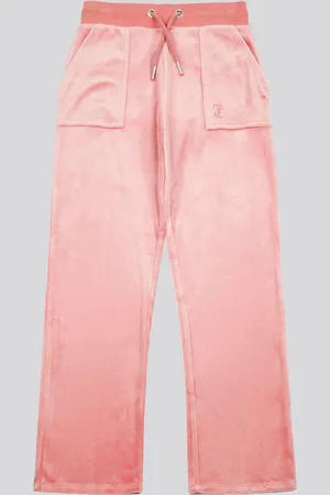 Juicy Couture Pink Girls Tonal Wide Leg Joggers 7