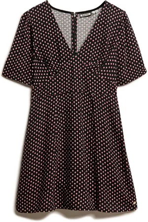 Superdry Printed Short Sleeve Mini Tea Dress AU 16