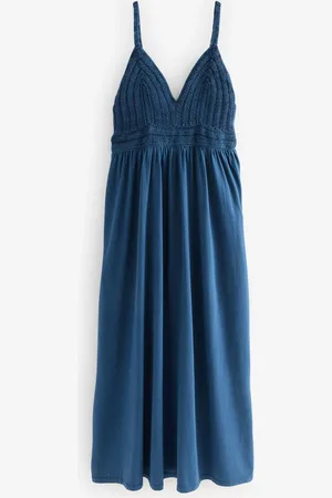 Next Crochet Mix Midi100% Cotton Dress AU 20 Tall