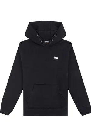 Lee Black Boys Badge 100% Cotton Hoodie 12