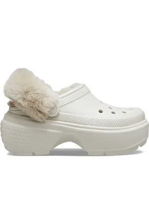 Crocs White Stomp Lined Winter Clogs AU 6 (EU 37)