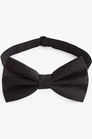 Next Black Twill Silk Bow Tie One