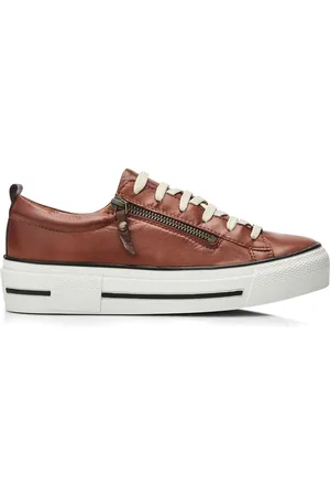 Moda In Pelle FILICIAN CHUNKY LEATHER TRAINER WITH ZIP AND LACE-UP CLOSURE AU 6 (EU 37)