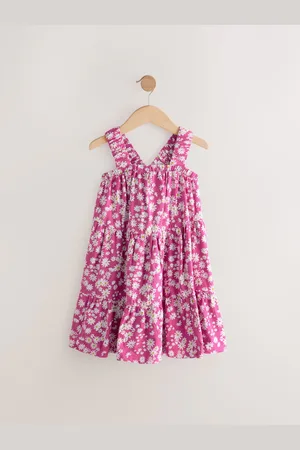 Next 100% Cotton Ruched Strap Sundress (3-16yrs) 8 Years (128 cm)