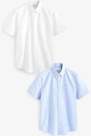 Next 100% Cotton Short Sleeve Oxford Shirts 2 Pack XXL