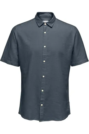 Only & Sons Slim Fit Short Sleeve Linen Blend Shirt XXL