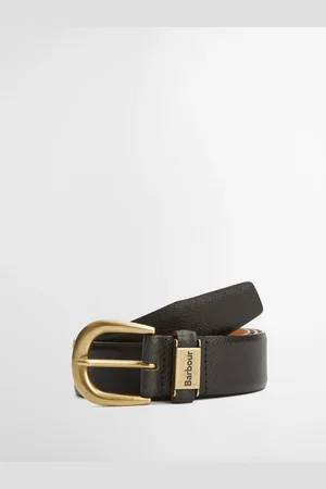 Barbour Black Clyde Leather Belt L