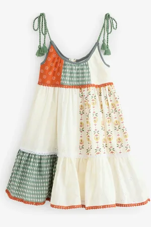 MISS Printed Patch Work 100% Cotton Summer Dress 116122cm