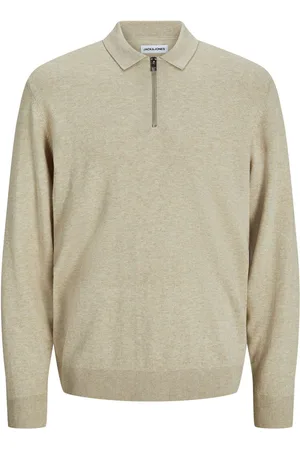 JACK & JONES Quarter Zip Knitted Polo Shirt XXL