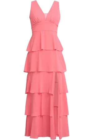 Gina Bacconi Lucielle Sleevless Tiered Maxi Dress AU 16