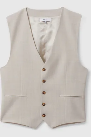 Reiss Stone Belmont W Slim Fit Single Breasted Waistcoat 38