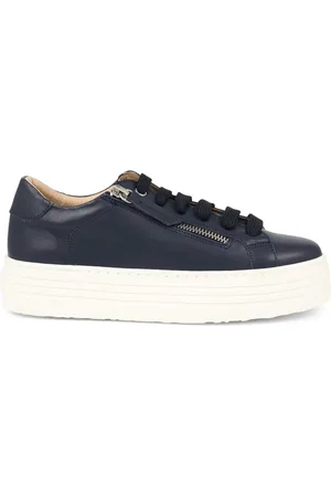 JONES BOOTMAKER Amaliada Leather Platform Trainers AU 6 (EU 37)