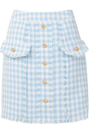 Joe Browns Gingham Checked Button Detail Mini Skirt AU 10