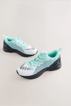 Next Teal Blue Ombre Elastic Lace Trainers AU 6 (EU 39)