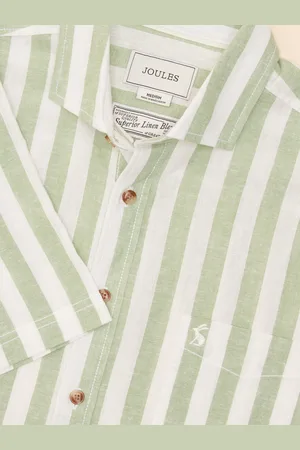 Joules Linen Blend Short Sleeve Shirt M