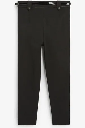 Next Black Senior Belted Skinny Stretch School Trousers (9-18yrs) 13 Years (158cm)