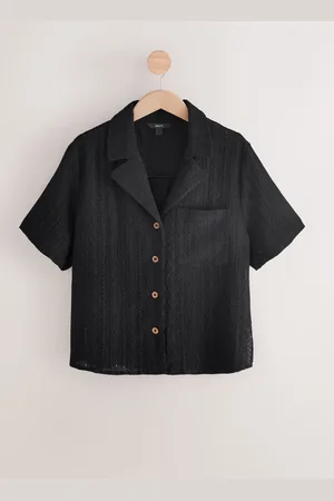 Next Broderie Short Sleeve Holiday Shirt 12tall