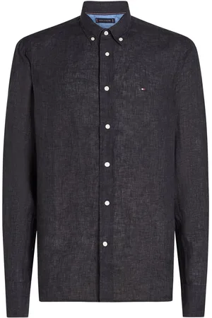 Tommy Hilfiger Regular Fit Essential Stripe 100% Linen Shirt S