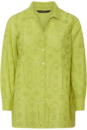 Evans Green Broidery 100% Cotton Blouse AU 16