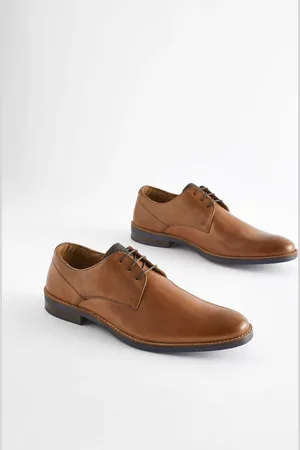 Next Standard Fit Leather Derby Shoes with Navy Contrast Sole AU 6.5 (EU 40)