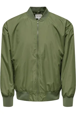 Only & Sons Green Bomber Jacket L