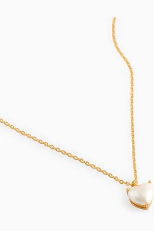 Kate Spade Gold Tone June Pendant White Necklace One