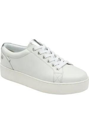 Ravel White Leather Lace-Up Trainers AU 8 (EU 39)