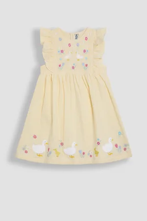 JoJo Maman Bébé Appliqué Seersucker Summer Dress 6