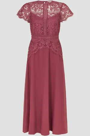 Monsoon Monica Lace Midi Dress AU 22