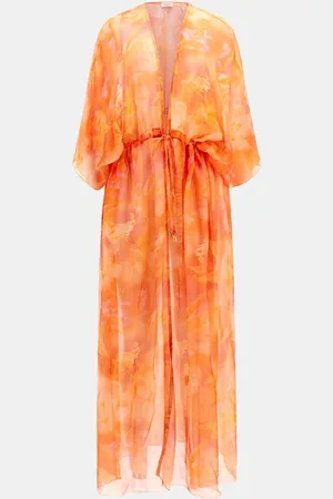 Guess Floral Print Long Kimono Dress M