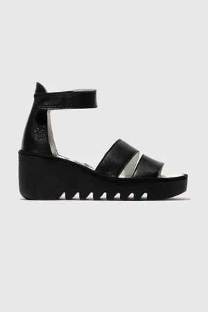 Fly London Bono Ankle Strap Wedge Sandals AU 6 (EU 37)