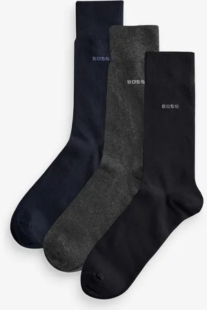 HUGO BOSS Nude Logo Regular Length 3 Pack Socks S-M