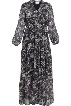 Gina Bacconi Iona Print Stand Collar Dress M