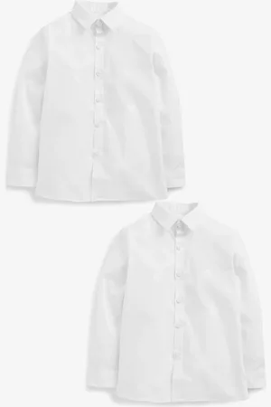 Next 2 Pack Long Sleeve Stretch School Shirts (3-16yrs) 12 Years (152cm)