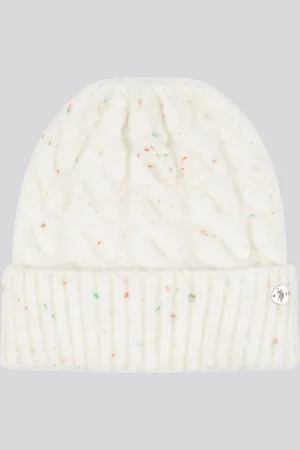 U.S. Polo Assn. U. S. Polo Assn White Womens Nap Yarn Cable Knit Beanie one