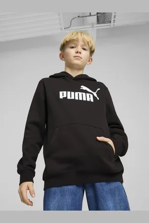PUMA Black Chrome Boys ESS No. 1 Logo Fleece Hoodie 13