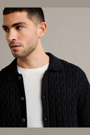 Only & Sons Black Cable Knitted Cardigan XS