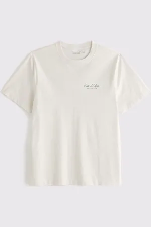 Abercrombie & Fitch Back Print Short Sleeve 100% Cotton White T-Shirt small