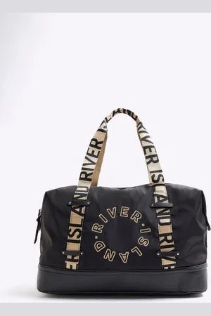River Island Black Logo Holdall Bag One