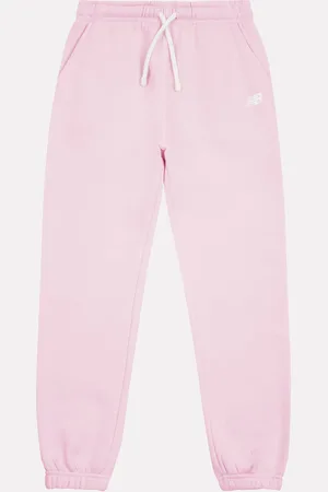 New Balance Pink Girls Small Brush Back Logo Joggers 15