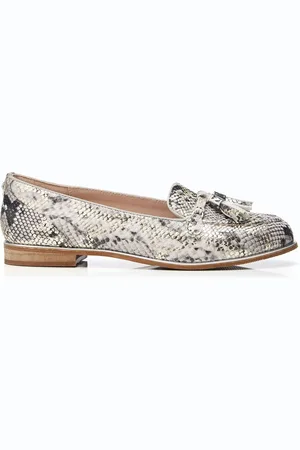 Moda In Pelle Evvaa Flat Slip on Tassle Leather Barrel Loafers AU 9 (EU 40)