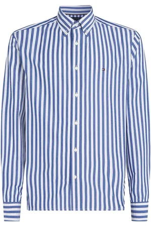 Tommy Hilfiger Regular Fit Flex Poplin Stripe 100% Cotton Shirt XXL